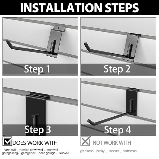 3-H Slatwall Accessories 30 Pack, 6 Inch Slatwall Hooks & Hangers, Heavy Duty - Image 7