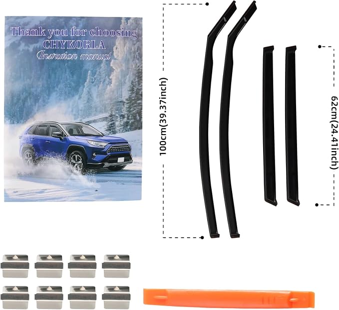 4pcs in Channel Rain Guards Fit - Image 6