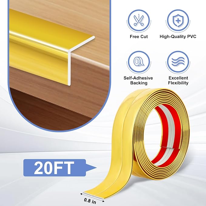 Wall Corner Protector Moulding Trim Peel and Stick Wall Corner Guards Trim - Image 2