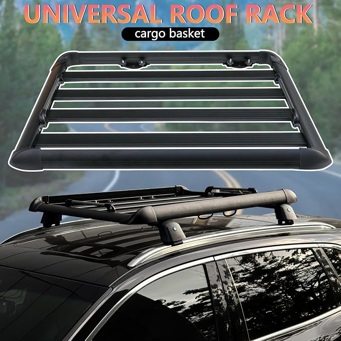 AUTOXBERT 50" x37.8" x3.54" Universal Aluminum Roof Rack Rooftop Cargo Carrier - Image 8