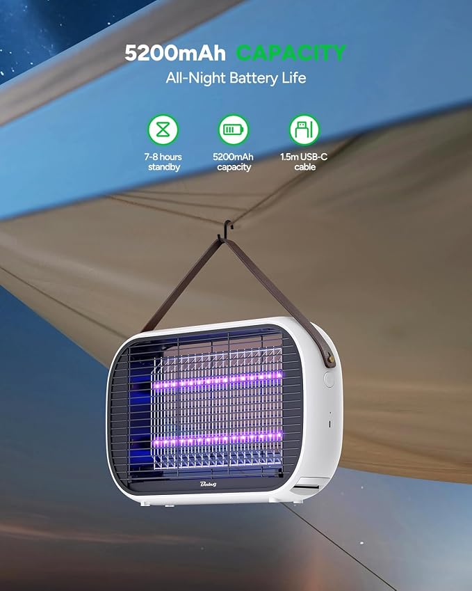 Buzbug LED Bug Zapper Outdoor Indoor, 10 Years Lifespan Lamp, Rechargeable - Image 8