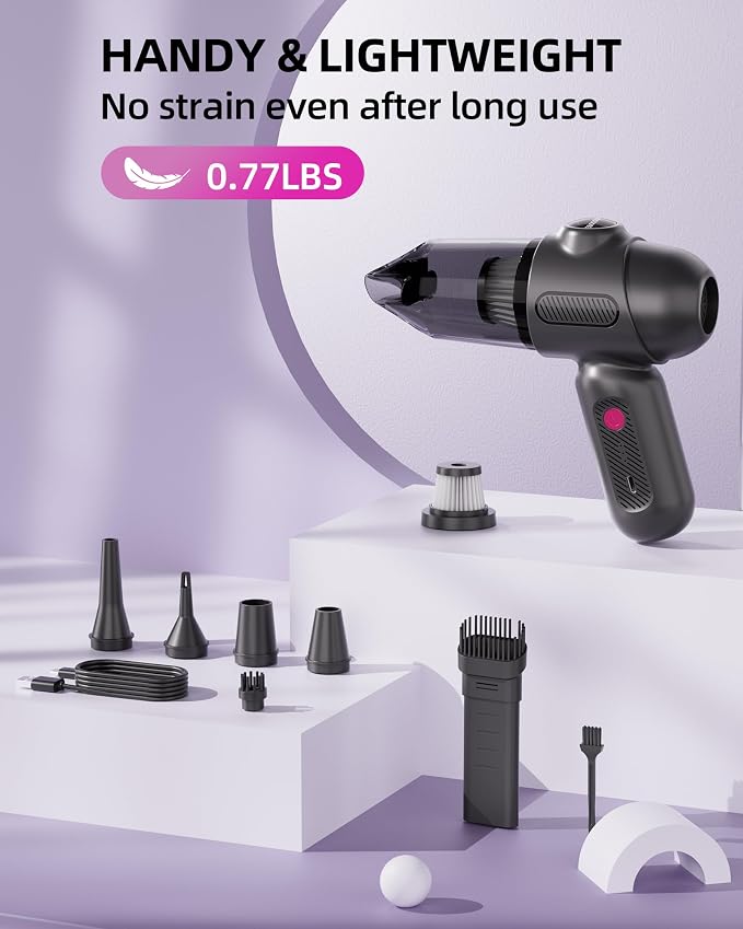Car Vacuum V6 Pro, Cordless Handheld Vacuum - Image 6