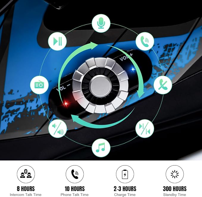 FreedConn BM12 Bluetooth Full Face Motorcycle Helmet - Image 6