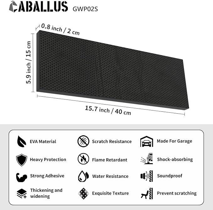 GWP02S Garage Wall Protector Car Door Protectors, Garage Accessories, Parking - Image 2