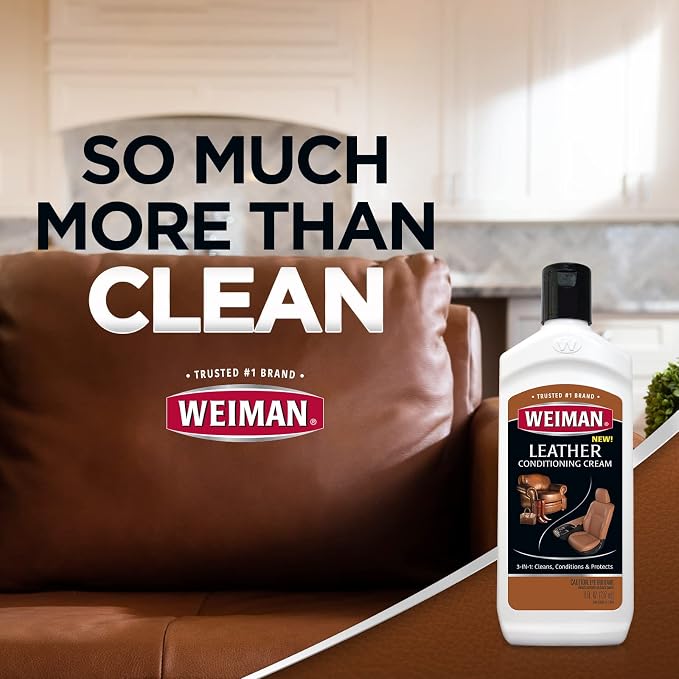 Weiman 3 in 1 Deep Leather Cleaner & Conditioner Cream - Image 8