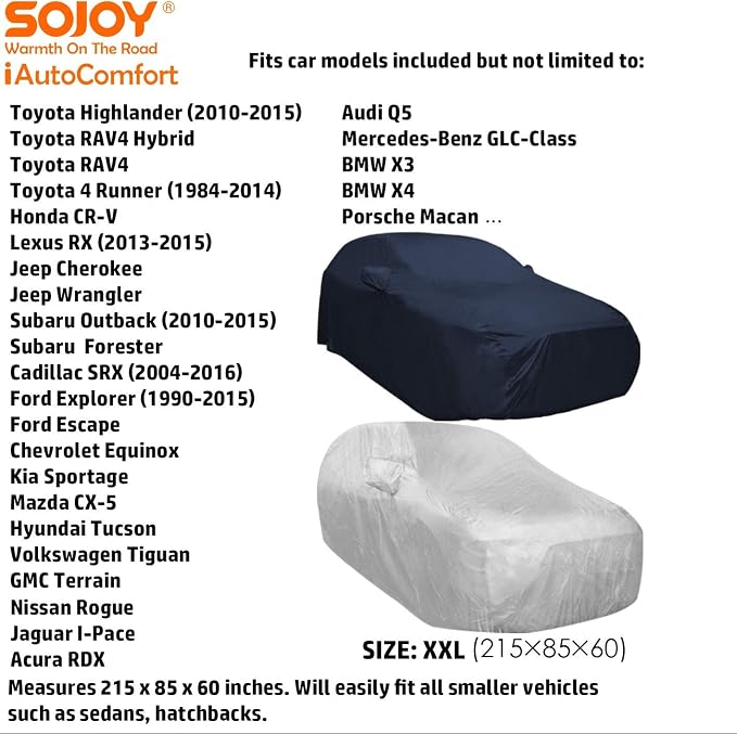 Sojoy Car Covers All Weather Waterproof Car Covers Soft Aluminum Car Cover - Image 8