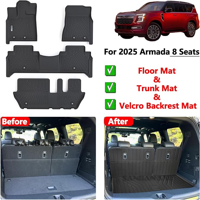 Floor Mats for 2025 Nissan Armada 8 Seats - Image 2