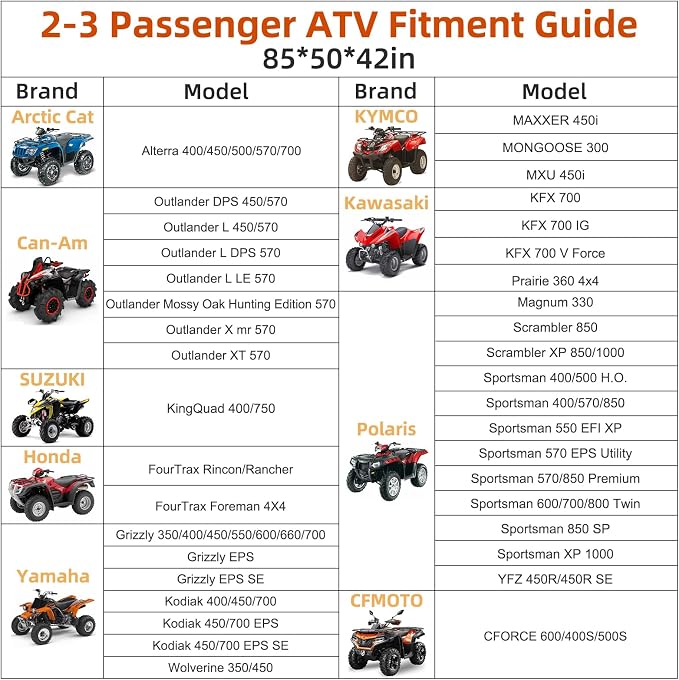 600D ATV Cover, Waterproof & Windproof 4 Wheeler Covers Outdoor Storage - Image 6