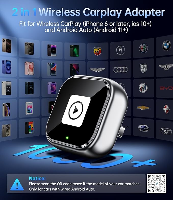 Wireless Carplay Adapter, 2025 Upgrade Mini USB Design - Image 2