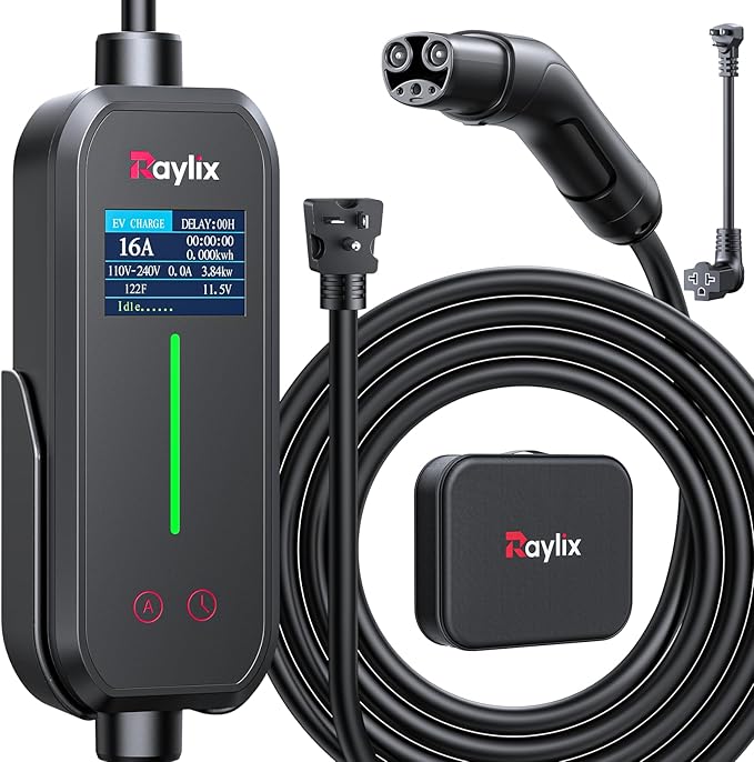 2025 Upgraded Level 1&2 Tesla Charger, 8-16A Adjustable Current, Timer & Smart by RaylixUSDirect