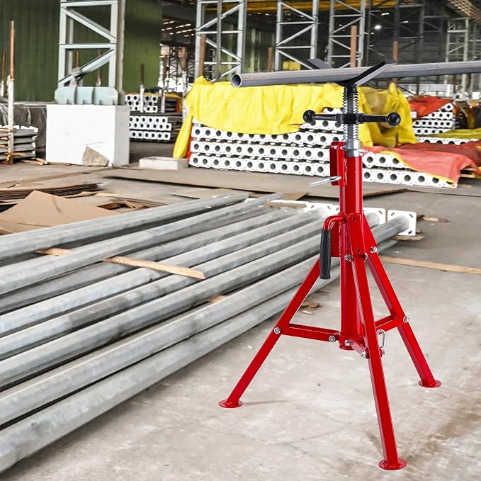 V-Head Pipe Jack Stand, Heavy-Duty Folding Pipe Stand - Image 8