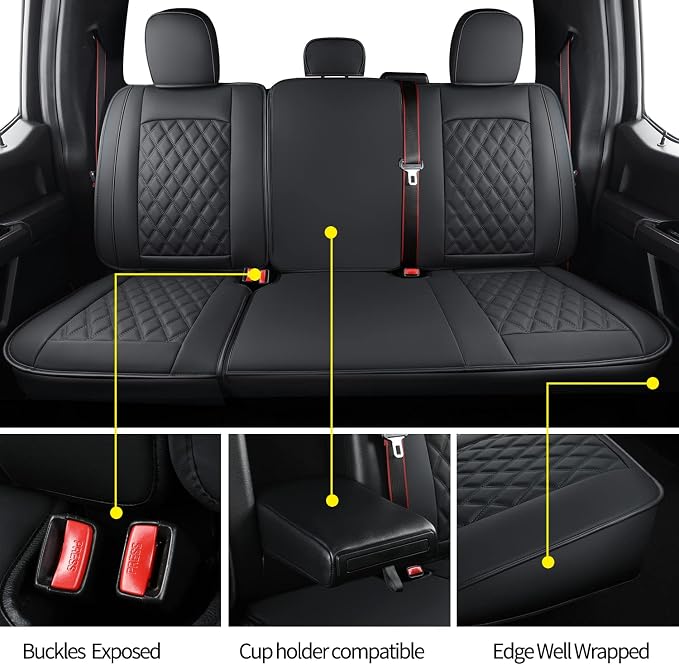 LUCKYMAN CLUB F150 Faux Leather Seat Covers Fit - Image 3