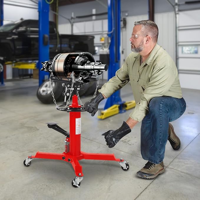 Dual Plunger Hydraulic Transmission Jack 1322lbs Capacity, 33.5"-69" High Lift - Image 8