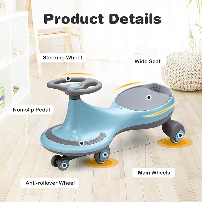HONEY JOY Wiggle Car, 2 in 1 Swing Car - Image 3