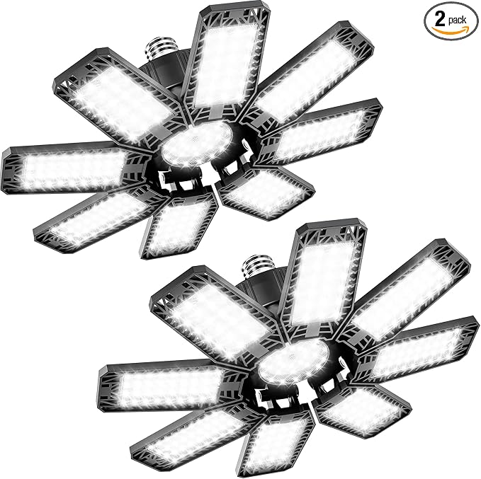 Garage Light 2 Pack - 240W 24000LM 6500K Garage Lights Ceiling LED by Unknown