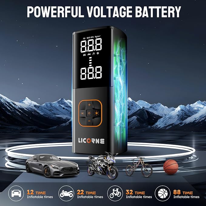 Tire Inflator Portable Air Compressor, 5X Faster Portable Air Pump - Image 4