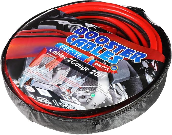 Auto Dynasty Heavy Duty 20Ft 2Gauge Booster Cable Power Jumper 600AMP Emergency - Image 5