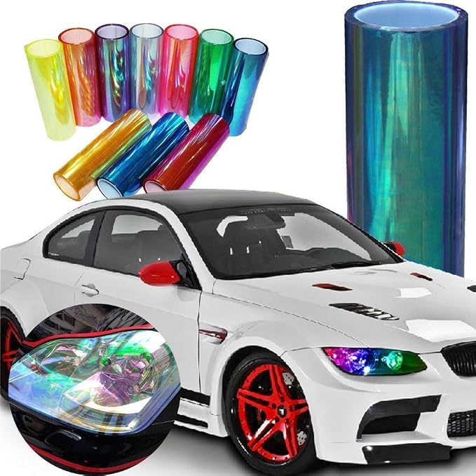 12 by 48 inches Self Adhesive Shiny Chameleon Headlights Tail Lights Fog Lights - Image 2
