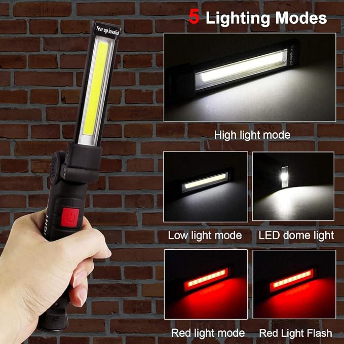 Tool Gifts for Men Dad Him, Rechargeable Work Lights, LED Work Light - Image 3