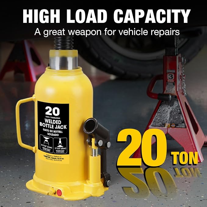 YELLOW JACKET 20 Ton Bottle Jack All Welded Hydraulic Jack - Image 6