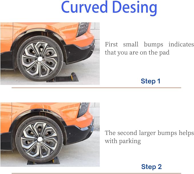 4 Pack Parking Mats for Garage Floors, 21.6" X11.4" Durable Rubber Car Parking - Image 4