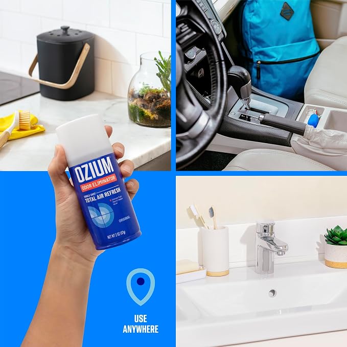 OZIUM® Air Freshener Odor Eliminator, 2oz Single Shot Total Air Refresh & Car - Image 4