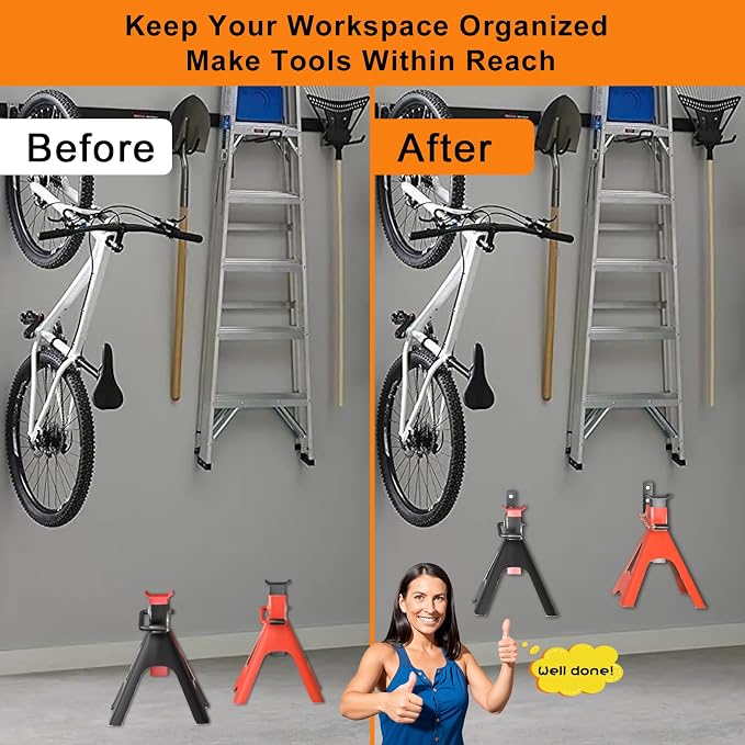 Jack Stand Wall Mount Organizer, Car Jack Stands Wall Hooks - Image 5