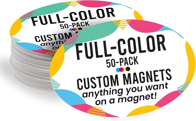 Magnet Me Up Custom 4x6 Inch Oval Magnet, 50 Pack, Customizable by MagnetMeUp