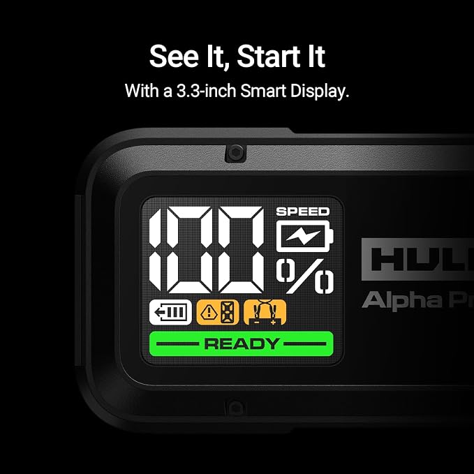 Hulkman Alpha Pro Solid Black, 1500A 44.4Wh Car Jump Starter Portable, - Image 5