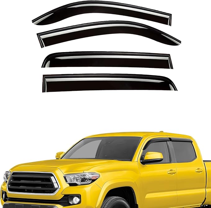 Extra Durable Window Deflectors Tape-On Window Visors Rain Guards Fit by AEROGUYSCustomfitrainguard