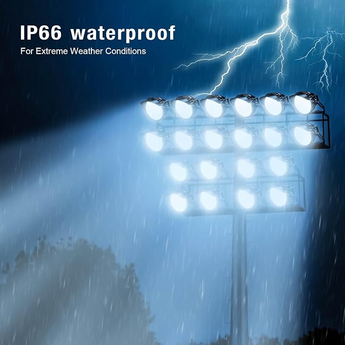 Stadium Lights Outdoor LED, 600W Heavy-Duty Sport Court Floodlight Super Bright - Image 4