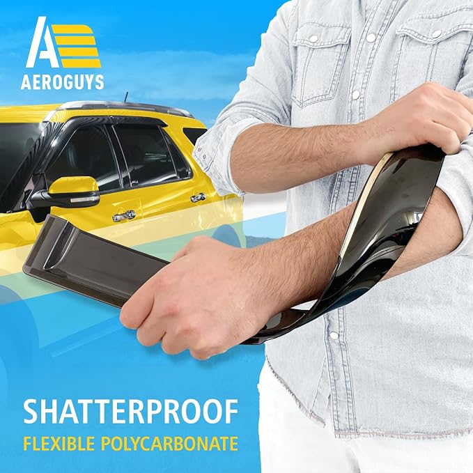 Extra Durable Window Deflectors Tape-On Window Visors Rain Guards Fit - Image 4