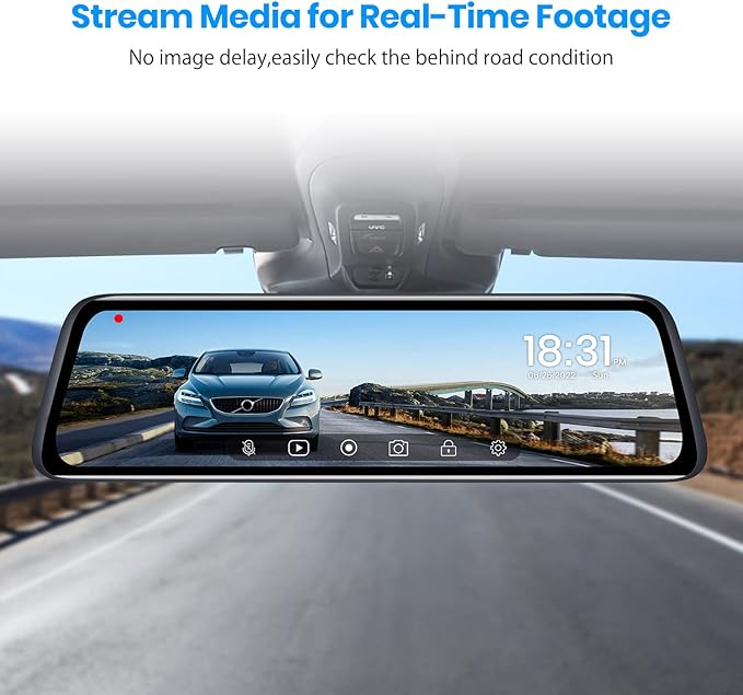 9.35''1080P OEM Rear View Mirror Camera: Recording Wide View Back Up Camera - Image 3