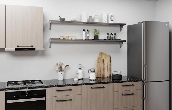 AmGood 60" Long X 8" Deep Stainless Steel Wall Shelf | NSF Certified | - Image 7