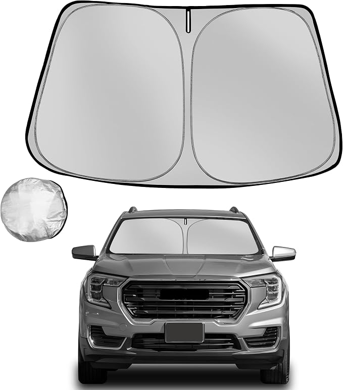 Windshield Sun Shade for 2018-2025 GMC Terrain Foldable Sun Sunshade for Car by Fonowka