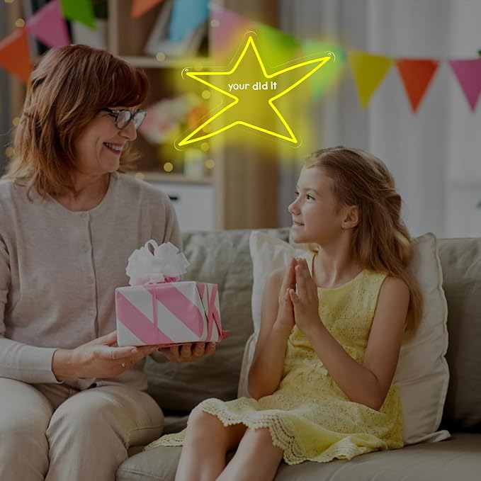 Star Classroom Neon Sign, Your Did It Star LED Neon Light Sign - Image 3