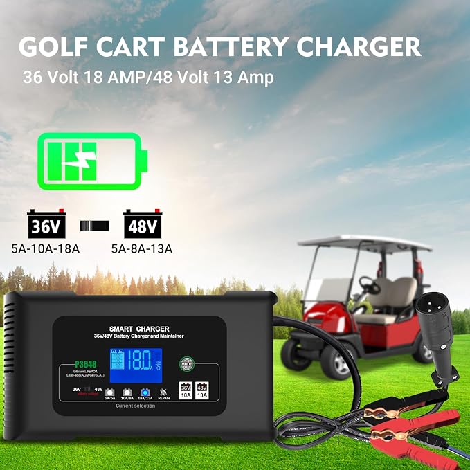 Golf cart Battery Charger, 48V 13A and 36V 18A Trickle Charger, 48 Volt cart - Image 5