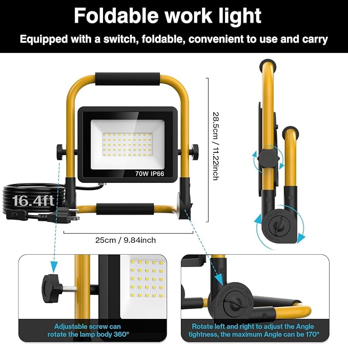 10000LM LED Work Light: Portable Work Light - Image 2