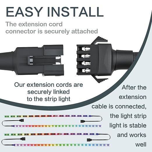 4 Pcs 4 Pin RGB Extension Cable RGB Wire - Image 4