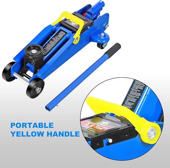 Floor Jack 1.5 Ton Hydraulic Car Jack, Lifting Range from 5.1 Inch to 12.6 Inch - Image 4