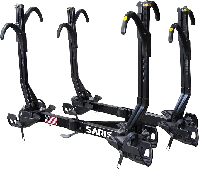 Saris SuperClamp EX 4-Bike Hitch Rack – Lightweight Platform Bike Carrier by Saris