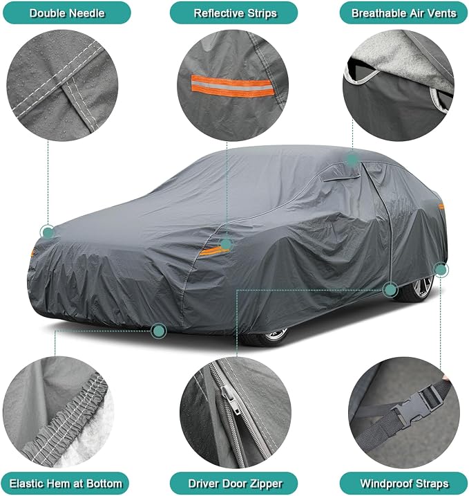 Premium Car Cover Custom Fit Dodge Charger, 16 Layers Heavy Duty Car Cover - Image 3