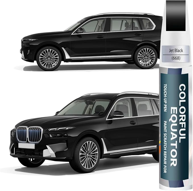Jet Black Touch Up Paint for BMW, Car Paint Pen Scratch Repair Two-In-One Touch by SNSIR