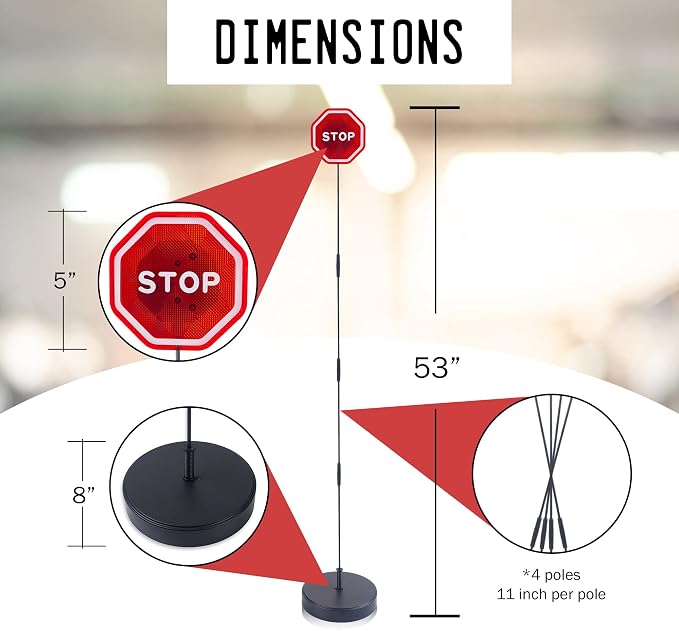 Andalus Brands Flashing LED Stop Sign Garage Parking Assistant System | Bumper - Image 7