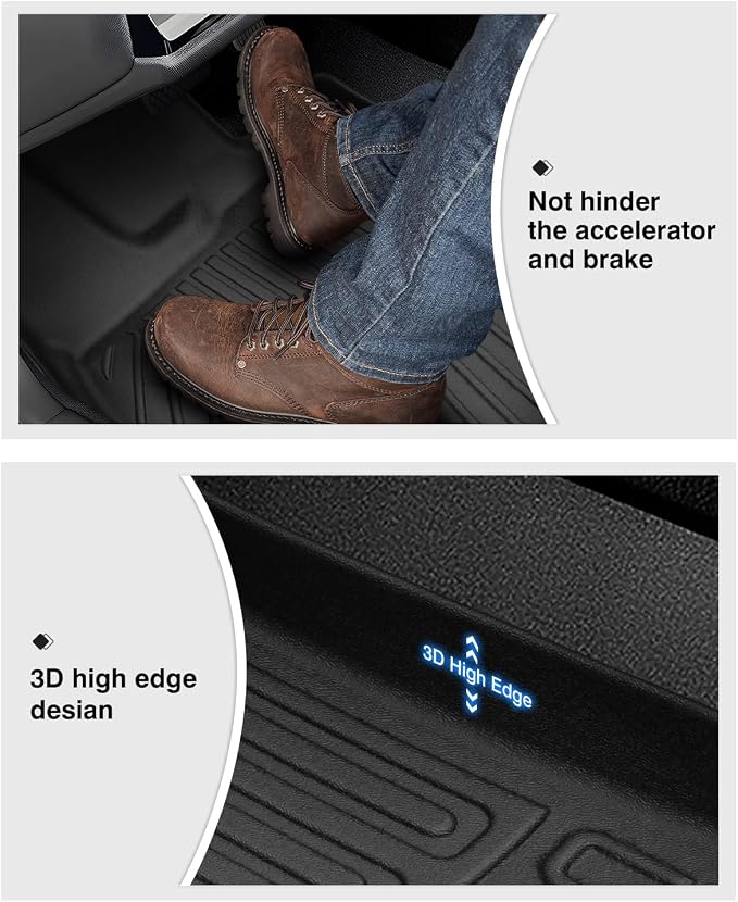 Powerty Floor Mats for 2022-2025 Kia EV6 Accessories All Weather Floor Liner 3D - Image 5
