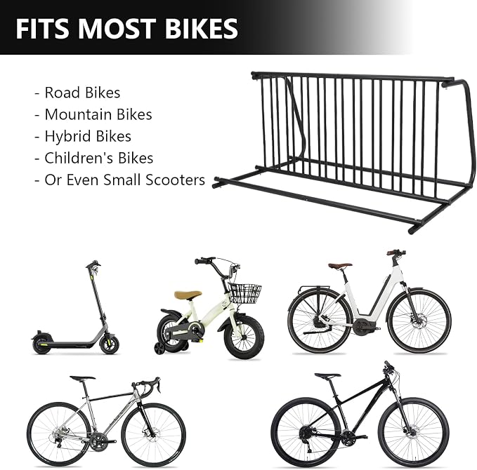Commercial Bike Rack Garage Floor, Grid Bike Rack in Ground, 10-Bike Capacity - Image 4