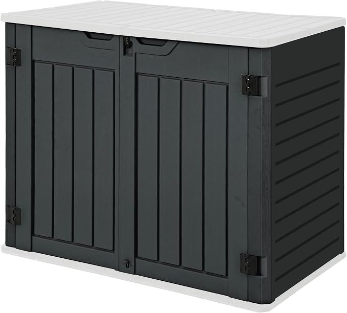 GOOBED Horizontal Shed with Padlock Latch, Outdoor Storage Shed by GOOBED