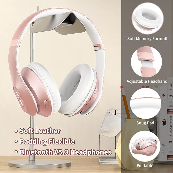 Wireless Bluetooth Headphones Over Ear 65H Playtime HiFi Stereo Headset - Image 4