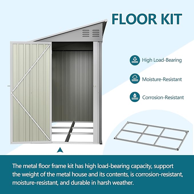 4 x 10 FT Metal Outdoor Storage Shed - Image 5