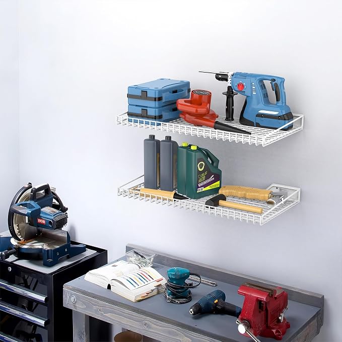 TORACK Wall-Mounted Storage Shelves, Mixed-Size Garage Wall Shelving - Image 2